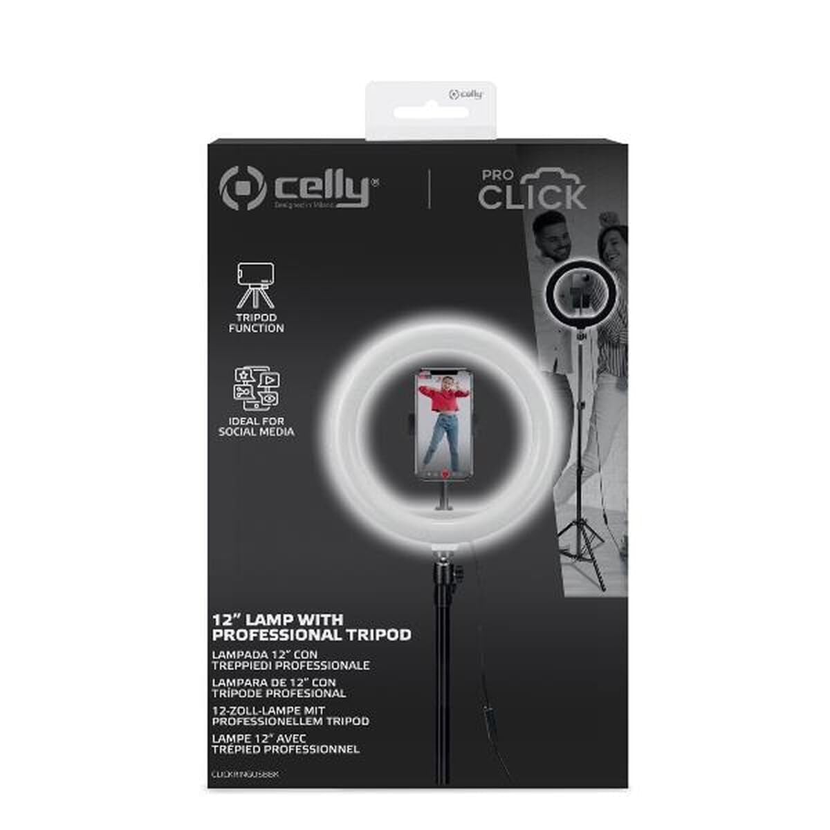 Celly Ring Light 12 Tripod USB