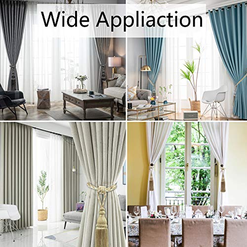 image for BEL AVENIR 2 Pack Tassel Curtain Tiebacks Holdback Large Handmade Drap