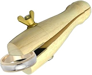 Waymil Jewelers Ring Clamp with Side Screw Wooden Wood Ring Holder Jewelers Polishing Repair