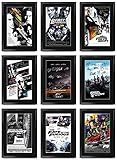 HWC Trading FR A3 The Fast and the Furious Collection Vin Diesel, Paul Walker, Dwayne Johnson Geschenke gedrucktes Autogramm Bild für Film-Erinnerungsstücke Fans – A3 gerahmt