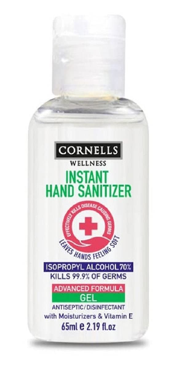 Cornells Wellness Instant Hand Sanitizer 65ml Gel for Unisex