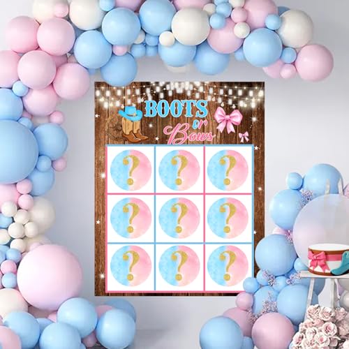 Boots or Bows Gender Reveal Tic Tac Toe miniatura 5