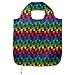 ABAKUHAUS Géométrique Sac d'Épicerie Réutilisable, Style Puzzle numérique, Sac en Tissu Imprimé Utilisation Quotidienne Pratique et Simple, Multicolore