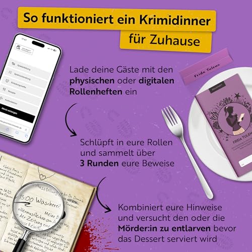 Stadtkrimis Exit Escape Stadtführung Gourmet Criminelle® Krimidinner für zuhause I 4-6 Personen I Mysteriöser Mordfall Blutsand am Nordseestrand für Deine Crime Dinner Party I Spannendes Krimi Dinner Spiel ab 16 Jahren I 4-6 Spieler
