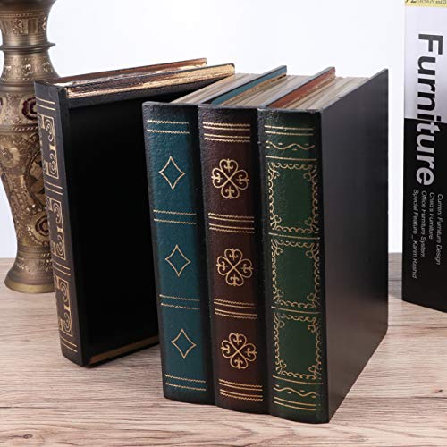 BESPORTBLE Caixa de armazenamento de livros vintage falsos livros para decoração de casa, encher uma