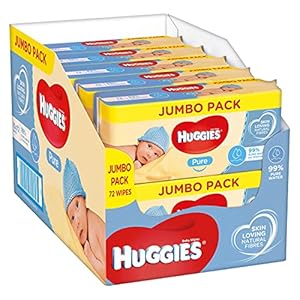 Huggies Pure Baby Wipes – Pack of 10 (10 x 72 Packs, Total 720 Wipes) (one)