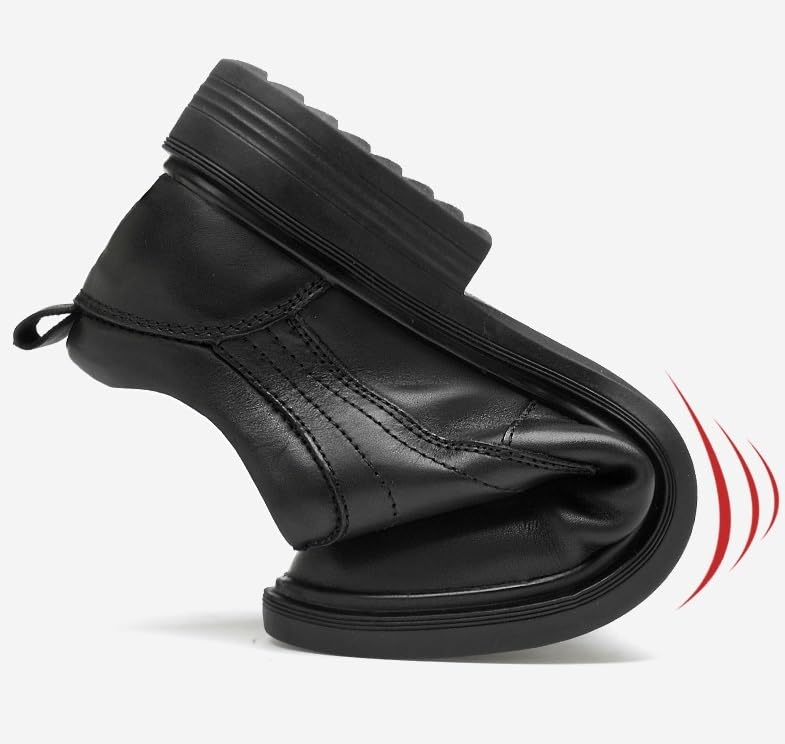 Men's Classic Oxford Dress Shoes Black Formal Lace-Up Tuxedo Pointed-Toe Wedding Business Comfortable Shoes4