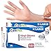 Care Plus Disposable Vinyl Gloves, Powder Free, Clear, Latex Free, Allergy Free, Extra Large, 100 Gloves In A Box Pack Of 2