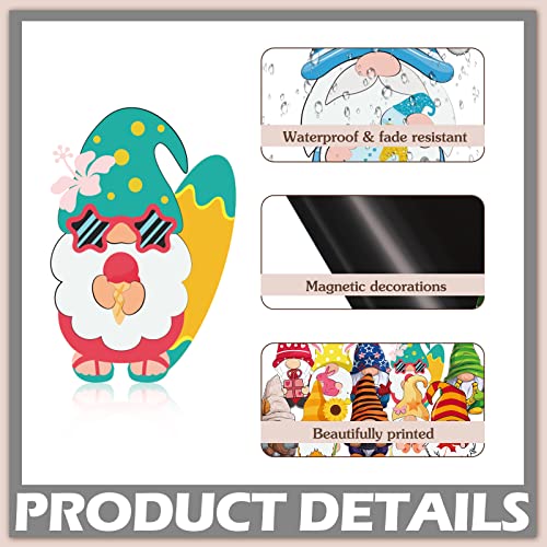 20 Pieces Summer Magnets Summer Swedish Gnome Refrigerator Magnets Summer Beach Refrigerator Magnets Gnome For Home Kitchen Garage Locker Dishwasher Decorations #TOP2