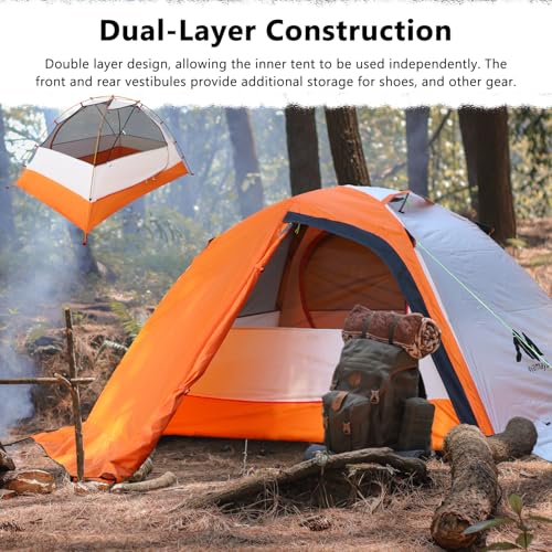 Carpa de camping ligera impermeable para 2 personas miniatura 3