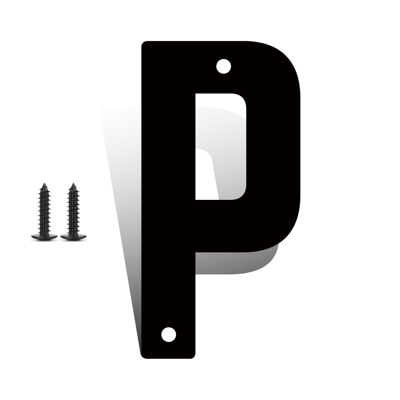 12 Inch Modern Metal House Numbers, Metal Address Numbers and Letters, Black Door Mailbox Number, House Address Letter and Number for Office Home Farm Outside (P) — image 1