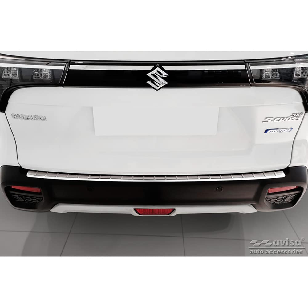 Avisa Protezione paraurti Posteriore in Acciaio Inox Compatibile con Suzuki S-Cross II 2022- 'Ribs'