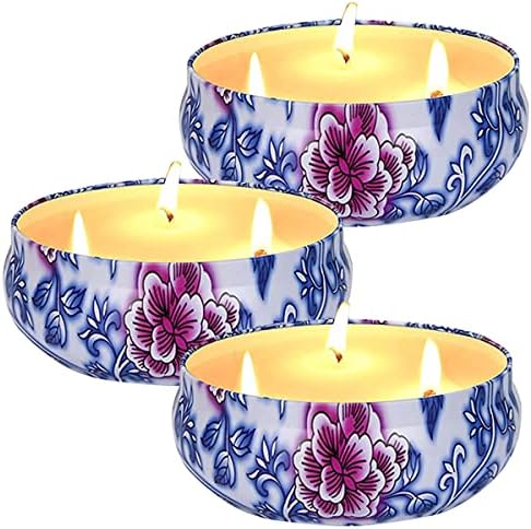 Outdoor and Indoor Citronella Candles, 13.5 oz Scented Candle Set, 3 Jars Candles for Patio Garden Party Yard Home Bedroom, Valentine's Day Gift, Birthday Gift.