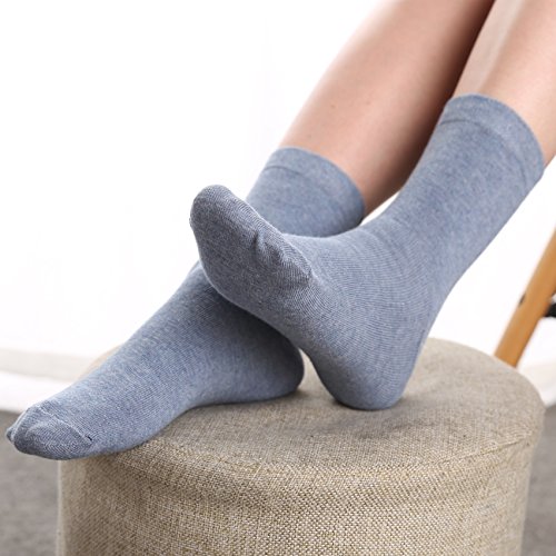 Image of K-LORRA Cotton Crew Socks For Women and Men 6 Pack | Travel Pack,Casual and Dress,Less Pressure,Holding Up Well,Colorfast,Skin Friendly