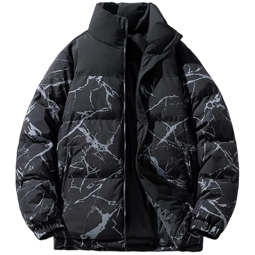 Parka d'hiver homme contre le vent veste doublée à poches zippées