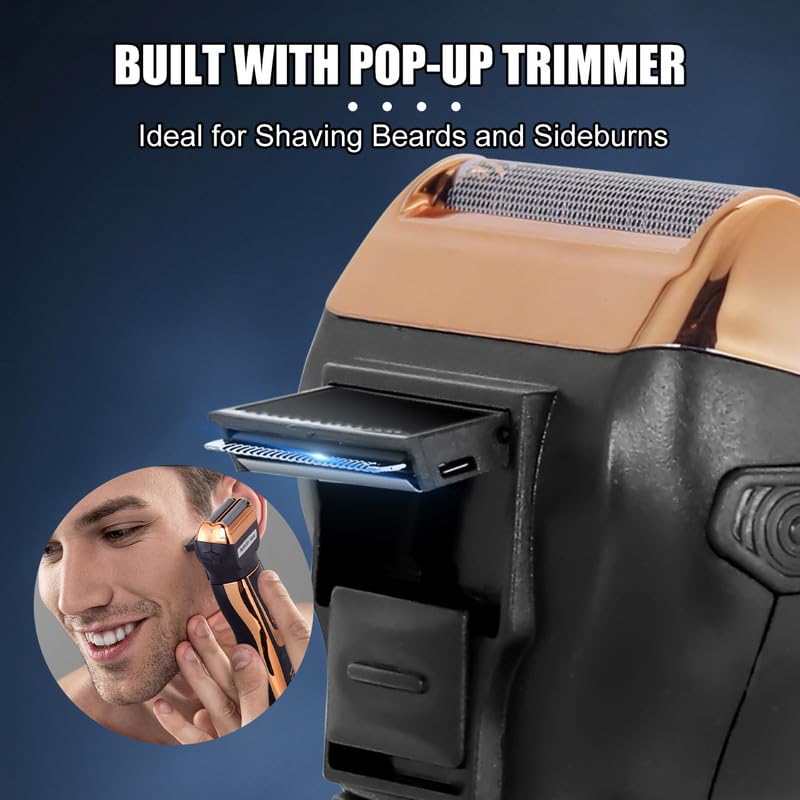 Image of SOLIMPIA HT-6273 3-in-1 Rechargeable Shaver Hair Clipper & Nose Trimmer Set, Beard & Moustaches Hair Machine Hair Clipper, Shaver & Nose Trimmer with Precision Blades