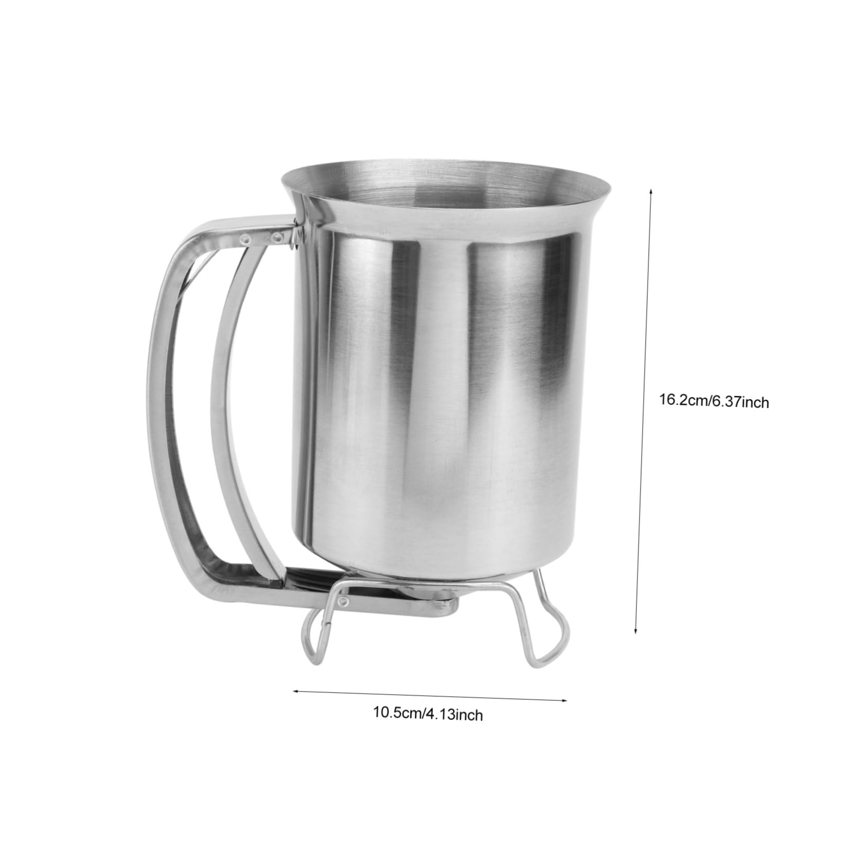 Ciieeo Stainless Steel Batter Dispenser Funnel Easy to Use Baking Tool for Pancakes Waffles Muffins Non-slip Handle Dishwasher Safe One-piece Design