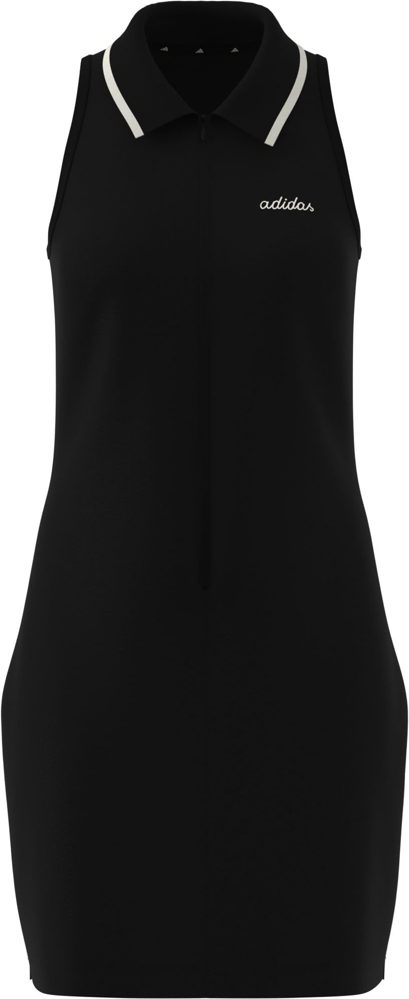 adidas Women's Seasonal Essentials Colorpop Dress with Embroidered Graphic, Black/Off White, XXL