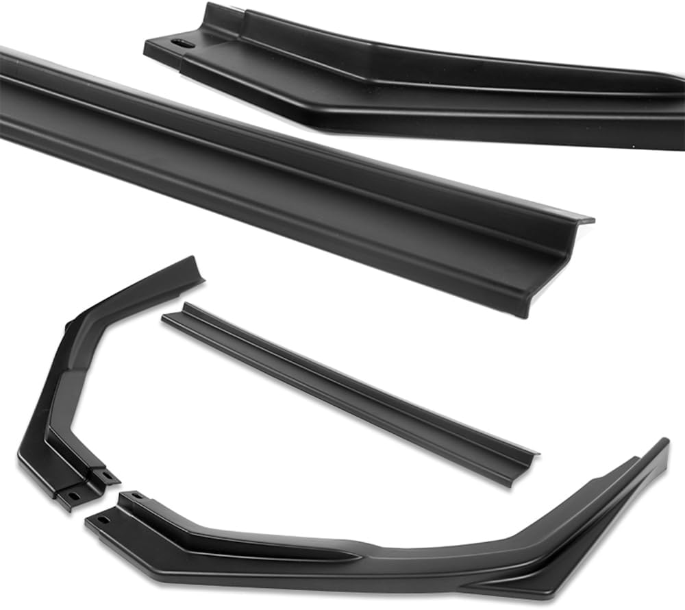 Q1-TECH, 9PCS Front Bumper Lip & Side Skirt Extensions Diffuser Compatible with Subaru Impreza 2017-2019, Front Bumper Lip Air Chin Body Spoiler Splitter ABS (Matt Black)