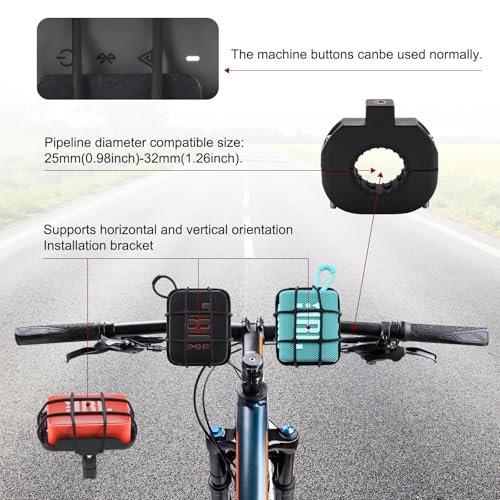 Hzycwgone Bike Handlebar Mount for JBL Go 4/Go 3/Go 2 Portable Bluetooth Speaker,Bicycle/Motor/Scooter/Golf Cart/Boat Rail Bracket Holder Adapter for JBL Go 4/Go 3/Go 2(Black) - Image 3