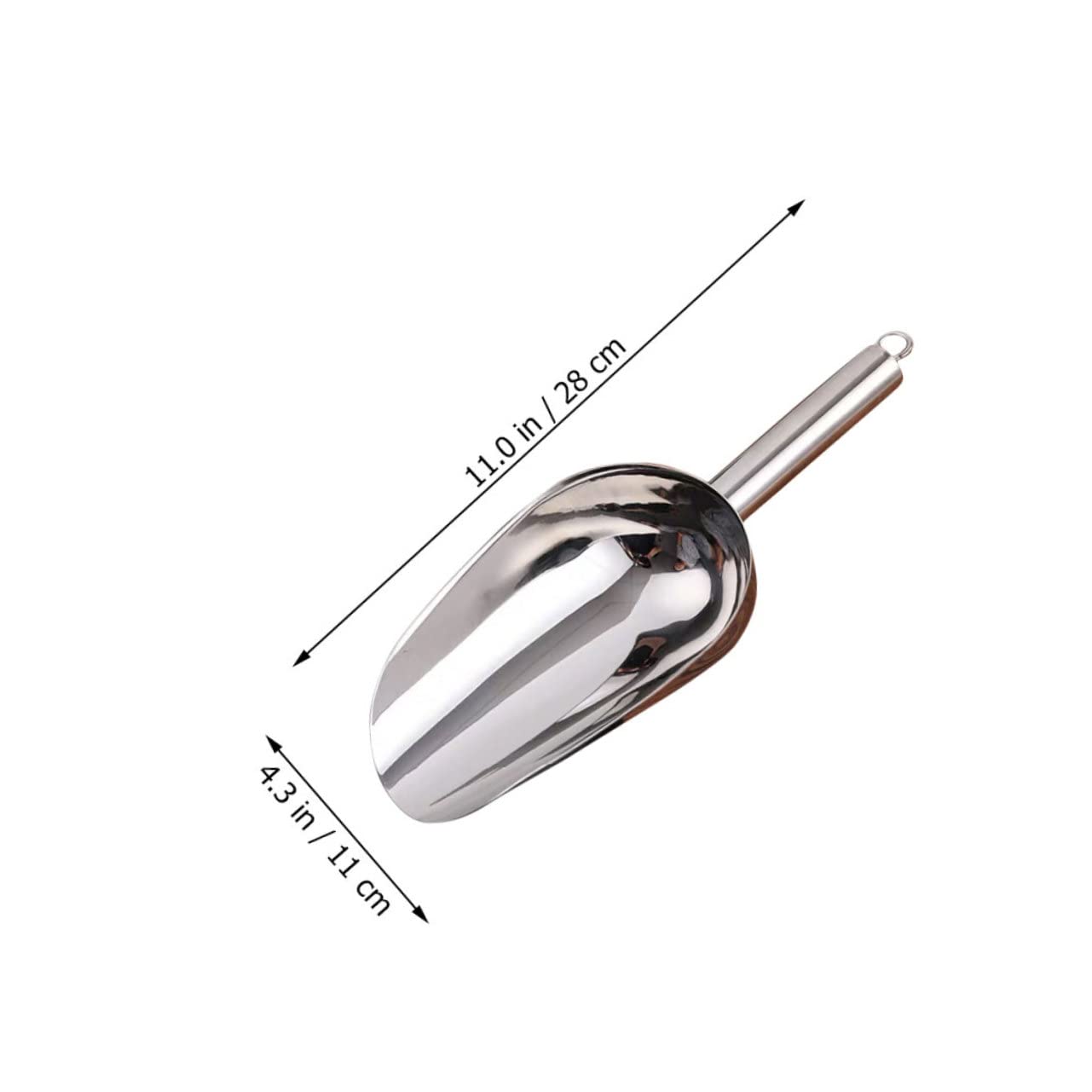Portable Stainless Steel Ice Shovel Multi Purpose Kitchen Scoop for Ice Candy Nuts Flour Easy to Clean for Home Use and Food Prep