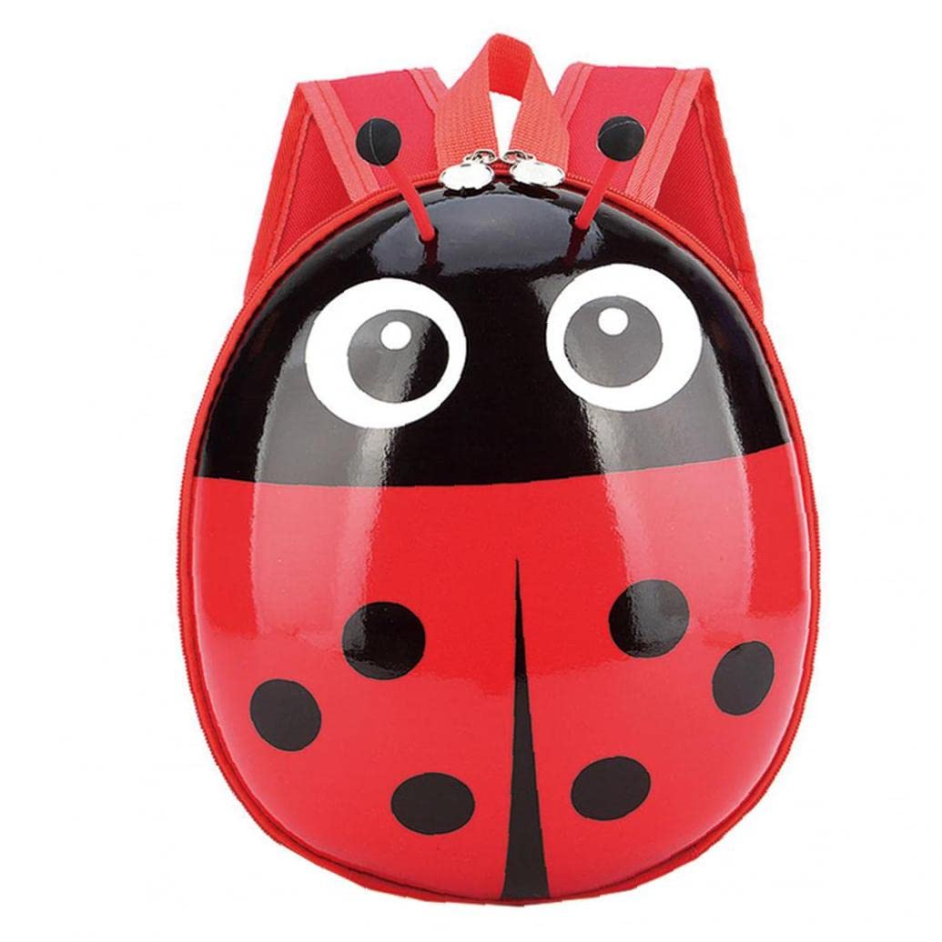 Tossper Girls Red Ladybug Backpack Little Kids School Bag Cartoon Ladybird Children's Backpack Cute Animal Toddler Book Bag