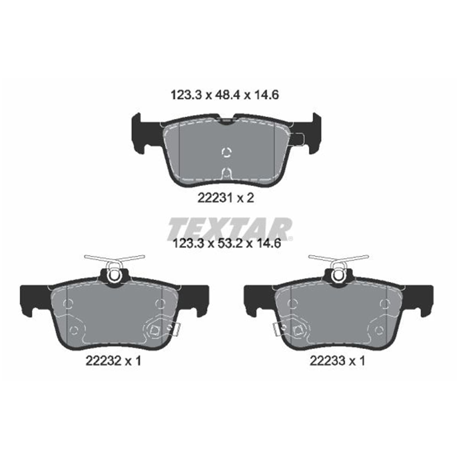Textar Bremsscheiben 316mm + Beläge hinten | 92291903 + 2223103 Kompatibel mit Edge, III (ck),s-Max (cj, WA6)