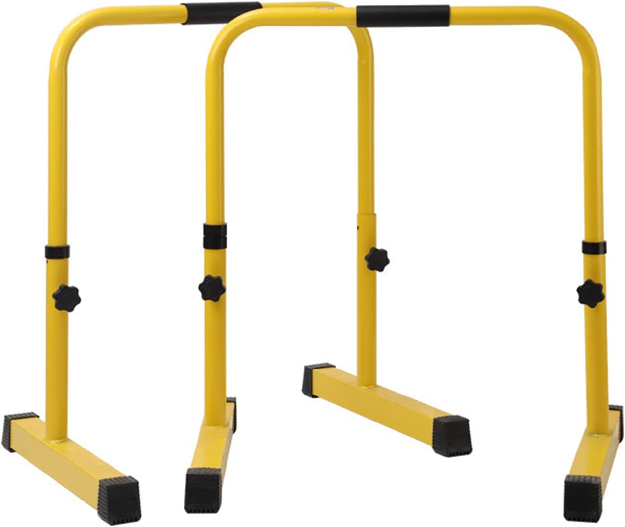 HOBEKRK Strength Training Pull-Up Bars Dip Stands Dip Station Free Standing Gym Slim Pull Ups at Home Chin Up Bar Split Type Parallel Bars Can Move Indoor,Yellow : Sports & Outdoors