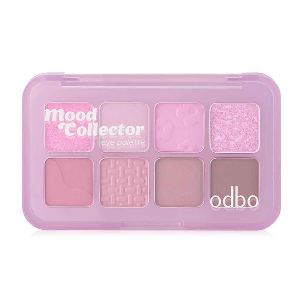 ODBO Mood Collector Eye Palette, 8 Shades Pink & Brown, 7.2g, Shy Date #01-image-44