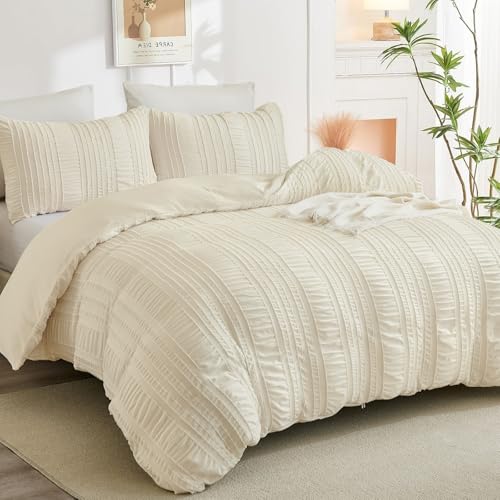 Guchuang Bedding Seersucker & Ruffled Design Duvet Cover Set - Image 3