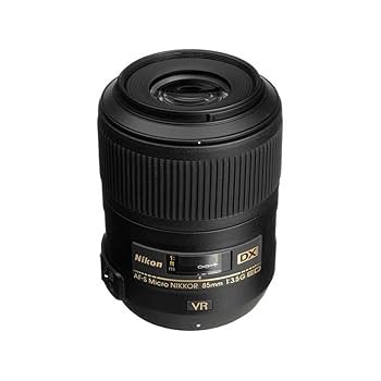 Nikon 85mm f/3.5G AF-S DX ED VR Micro Nikkor Lens, Black