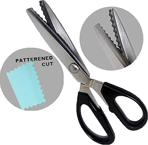 8" Crafter's Zig-zag Pinking Shears With Black Plastic Handle