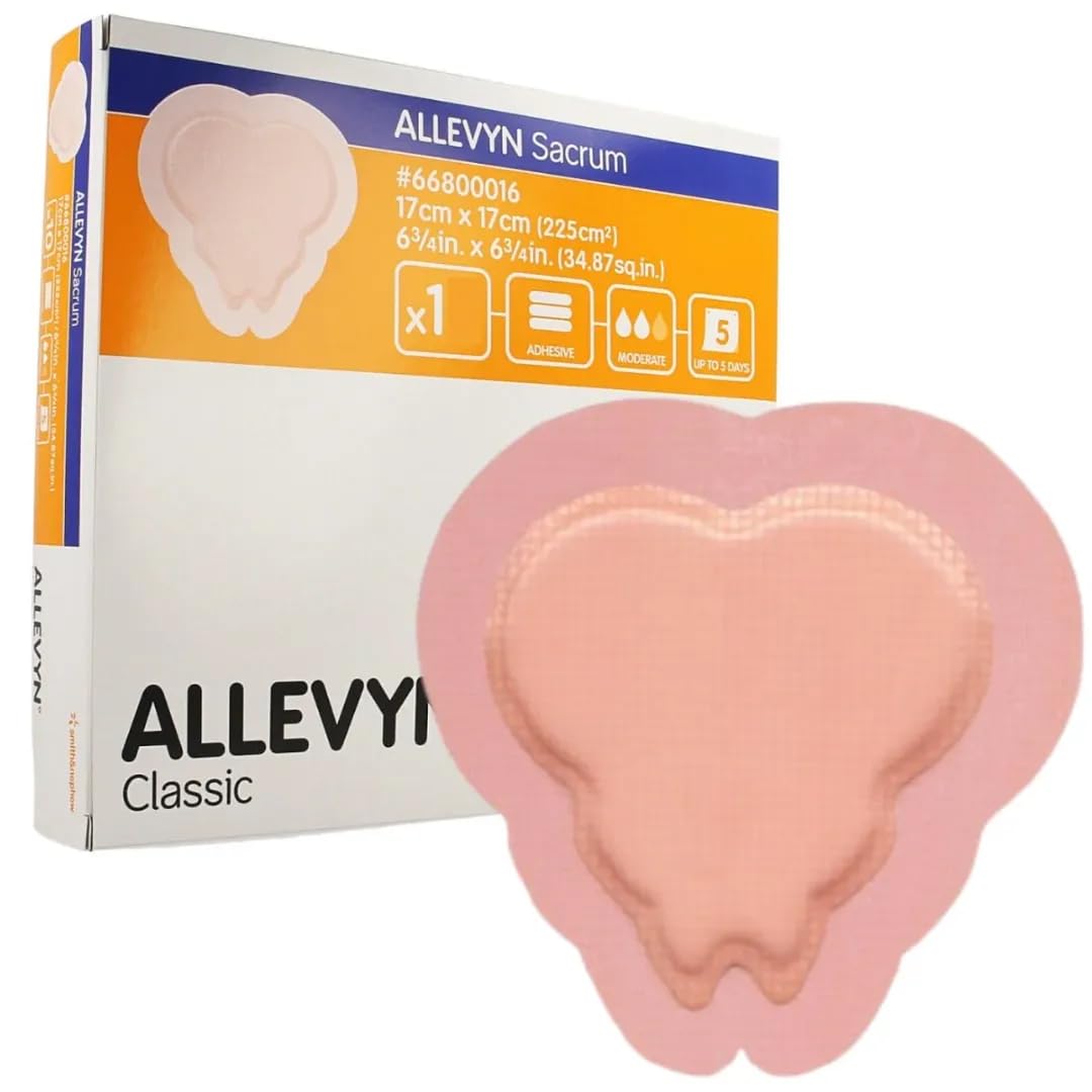 Allevyn Sacrum 17cm x 17cm (Pack of 3), Advanced Hydrocellular Foam Dressing for Bed Sores, Wound Healing & Pressure Ulcer Protection