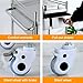 sdneNest Lab Utility Cart, 440 Lbs Weight Capacity Rolling Lab Cart, 2 Drawers Rolling Lab Cart Serving Cart with 360° Casters for Laboratory Hospital Dental Office Sa,Triple Layer-66 * 44 * 86cm