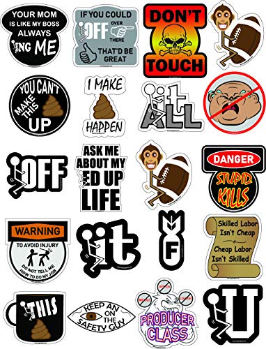 Hard Hat Stickers and Helmet Decals (Pack of 20)