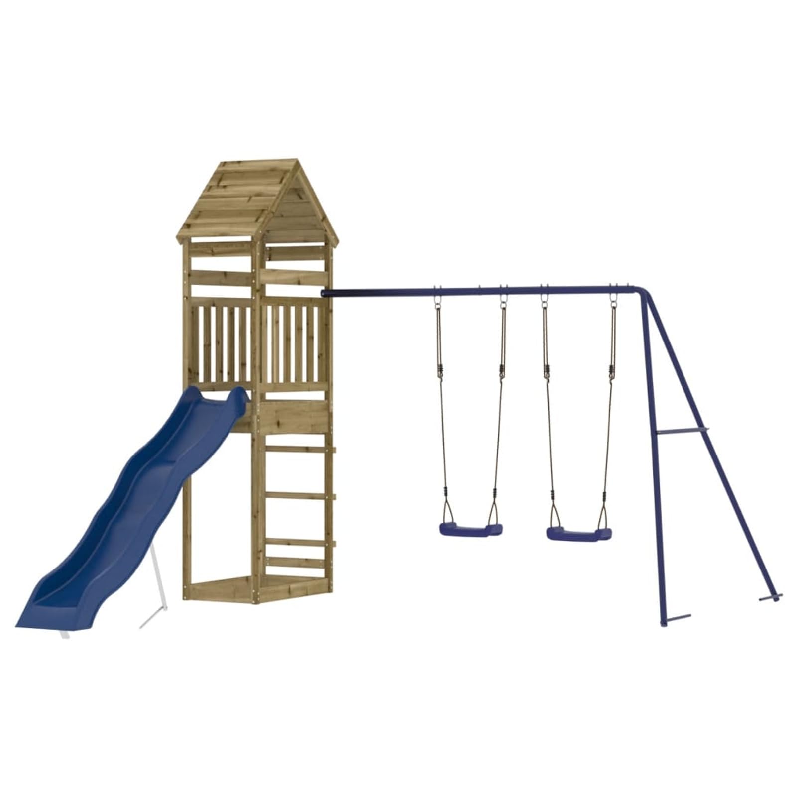 SECOLI Parco Giochi Bambini Esterno Giochi da Esterno per Bambini Scivolo da Giardino per Bambini Casetta in Legno per Bambini Altalena da Giardino per Bambini di Pino Impregnato
