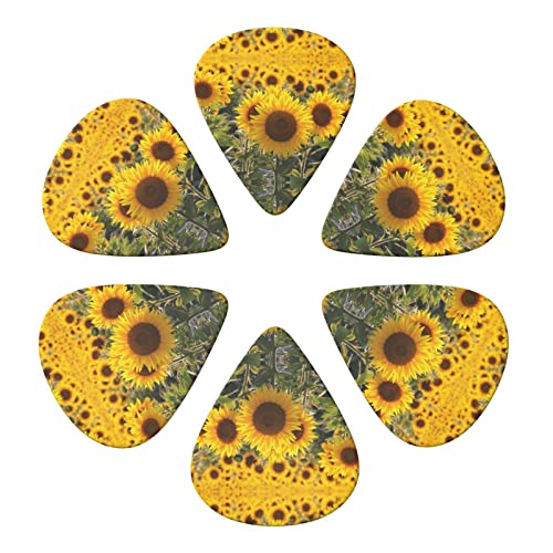 Lot de 6 médiators pour guitare acoustique, guitare électrique, basse, ukulélé Jaune Tournesol Floral - Les Beatles, Paul McCartney, John Lennon, RIngo Starr, George Harrison Lot de 6 médiators pour guitare acoustique, guitare électrique, basse, ukulélé Jaune Tournesol Floral – Image 5