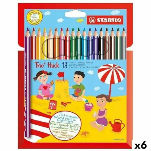 Crayons de couleur STABILO Trio Thick pour éviter la fatigue des mains lors du coloriage