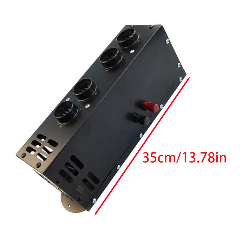 Riloer Riscaldatore Elettrico per Auto, sbrinatore per Camper, 12 V, 600 W-800 W, Ventilatore riscaldatore Portatile, 4 Fori, sbrinatore per Parabrezza, Riscaldamento e Raffreddamento