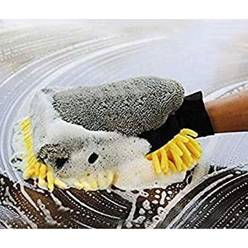 Image of CAR SAAZ Cera X Ceramic Bike & Car Wash Shampoo (1 Litre) with Waterproof Microfiber Mitt Glove | Car Shampoo for CERAMIC Coated Vehicles | pH Neutral, Highly Effective (1000 ml)