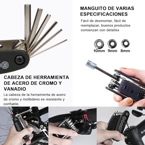 Recopilación y reviews de Kit herramientas bicicletas pinzas llaves dados Top diez. 12 Imagen adicional