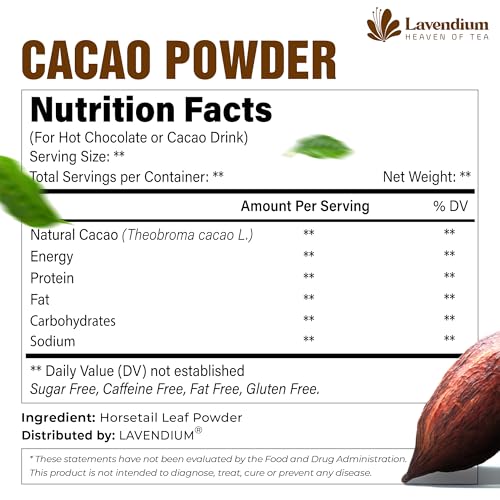Image of 25oz (1.56 lbs) Cacao Powder, 100% Natural & Pure, Unsweetened, Rich Chocolate Flavor, Perfect for Baking & Smoothies No Additives, No Gluten, Vegan.
