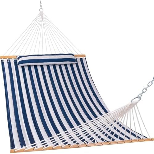 Lazy Daze 12ft Quilted Double Hammock with Spreader Bars