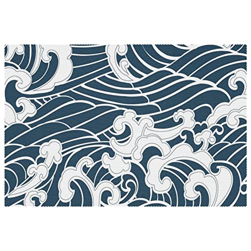Set de table tissu Oxford motif rivière pour des repas conviviaux et sans taches - 2