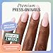 Chillhouse - Chill Tips, Press on Nails Kit - She's the Prize (Long Almond) - 30 Nail Shapes & Sizes - Up to 2 Weeks of Wear - Customizable - Reusable - Latina Founded, Women Owned - Beauty, Self Care