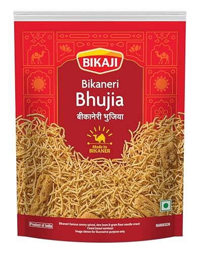 Bikaji Bhujia No.1 14.11 oz (400g), Indian Snacks, Traditional Bikaneri Sev, Authentic Indian...