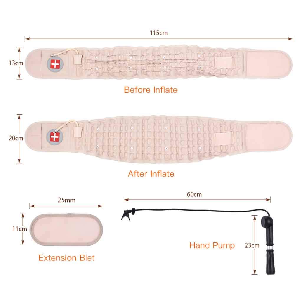 Cinturón de apoyo para la espalda de terapia de descompresión, cinturón protector de cintura para el dolor lumbar inferior, ajuste para 29-49 pulgadas