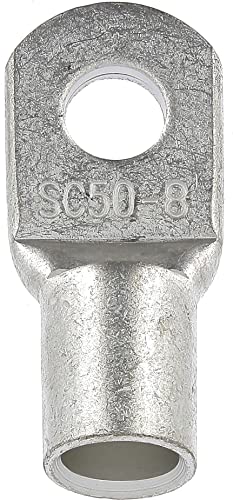 Restagraf - Capocorda Tubolare da Saldare - per Fili Elettrici da 50 mm² - Diametro 8,4 mm - crimpatura Semplice e Solida - RIF. 41107 - Confezione da 25