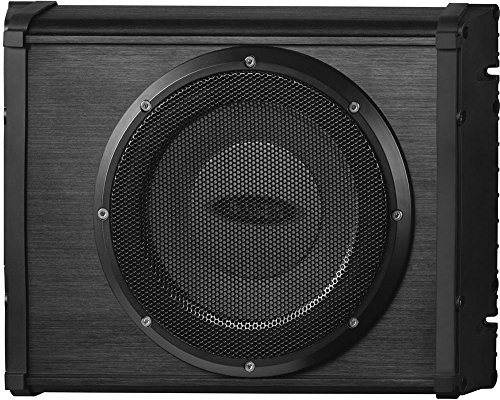 Jensen JMPSW800 8-Inches Marine Amplified Subwoofer; 200 Watts Max Power Handling; Frequency 60Hz-200Hz; Impedance 4 Ohms; Slim Design; Built-in Amplification; Black Anodized All Aluminum Enclosure
