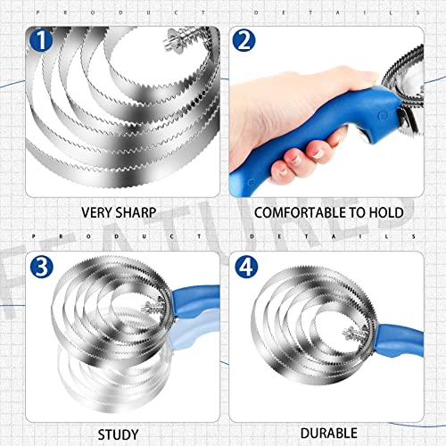 image for Silkfly 3 Pcs Reversible Stainless Steel Curry Comb with Soft Handle G